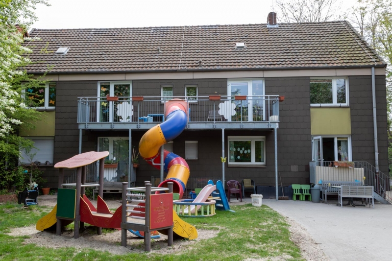 Rutsche von der oberen Etage